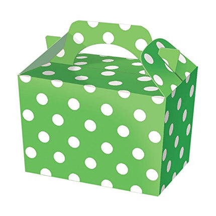 10 Green Polka Dot Boxes