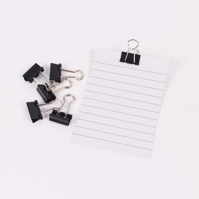 6 Metal 19mm Binder Clips