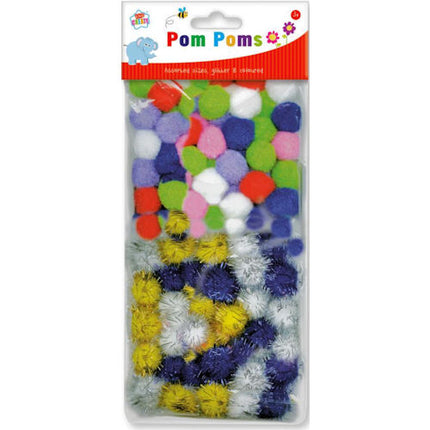 Mix Glitter Pom Poms
