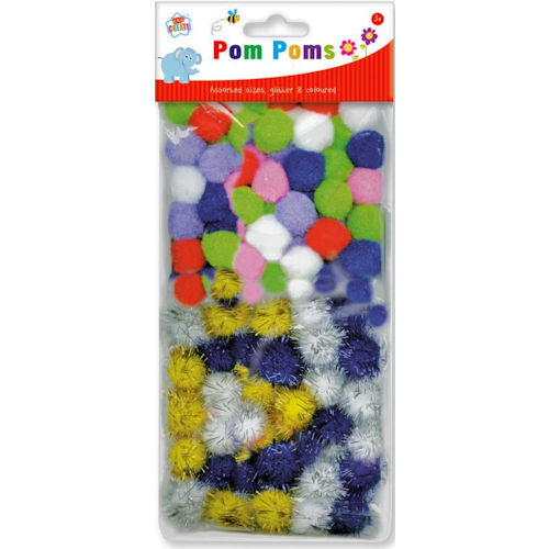 Mix Glitter Pom Poms