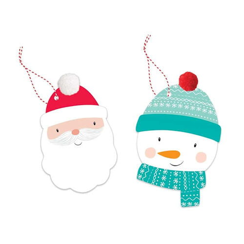 8 Christmas Pom Pom Gift Tags
