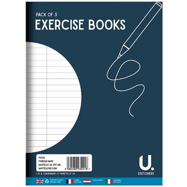 5 15cm x 20cm Exercise Books