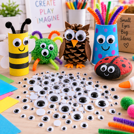 200 Assorted Craft Googly Eyes