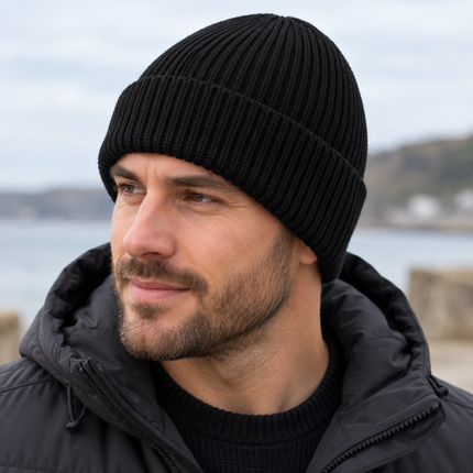 Mens Thermal Lined Beanie Hat