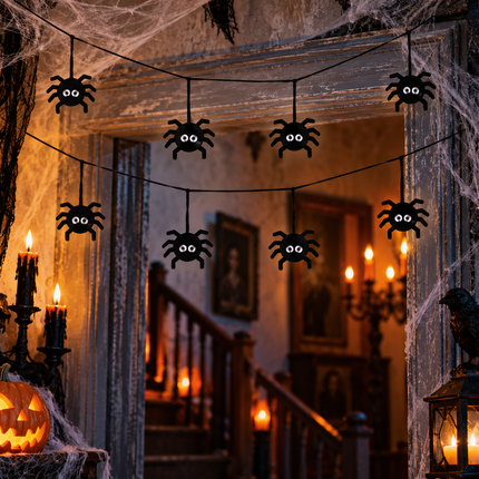 Halloween Hanging Spider Garland 1.5M