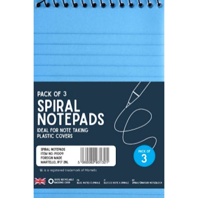 3 Spiral Note Pads