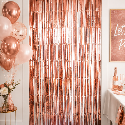 Rose Gold Foil Door Curtain