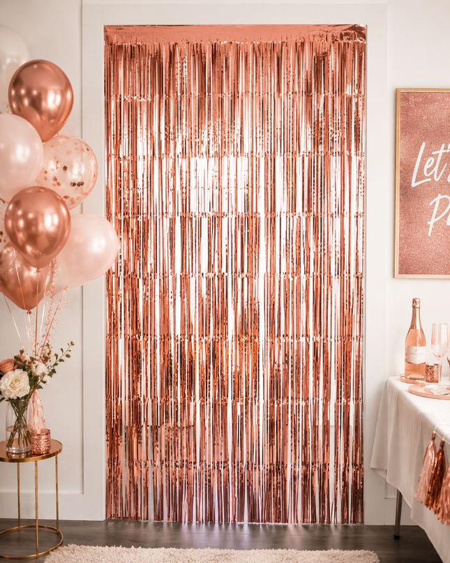 Rose Gold Foil Door Curtain