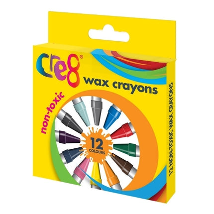 12 Coloured Wax Crayons