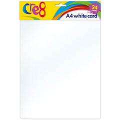 24 White A4 Card Sheets