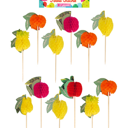 12 Fruit Honeycomb Food Sticks
