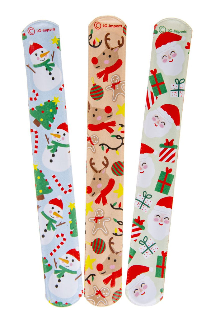 6 Christmas Slap Bracelets