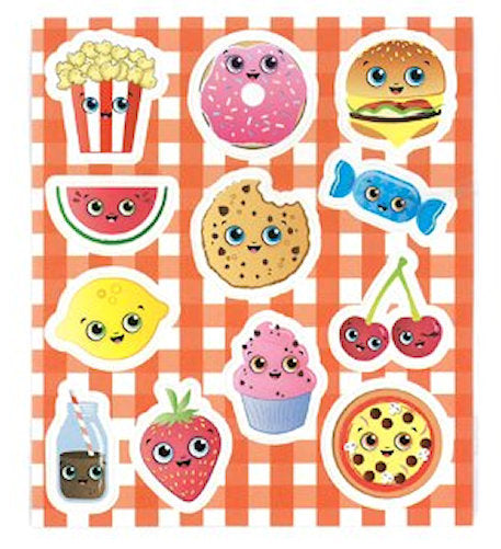 6 Foodie Faces Sticker Sheets