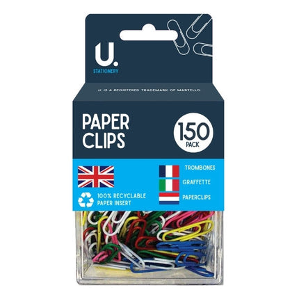 150 Coloured Paper Clips