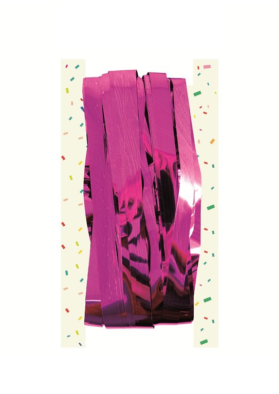 Hot Pink Foil Door Curtain