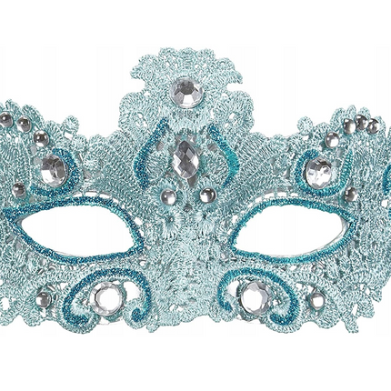 Adult Deluxe Turquoise Lace Mask