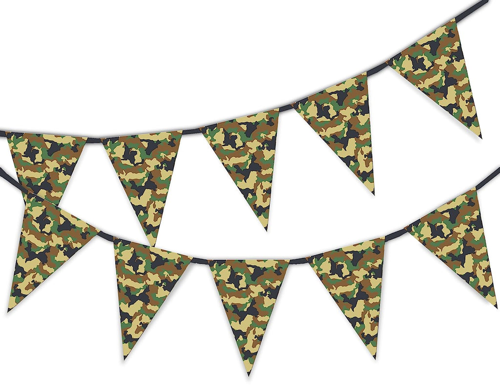 Camouflage 10m Triangle Bunting