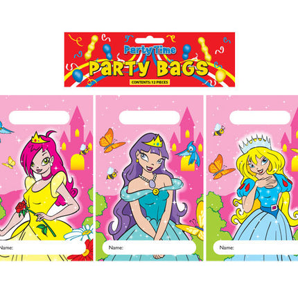 12 Princess Empty Party Bags