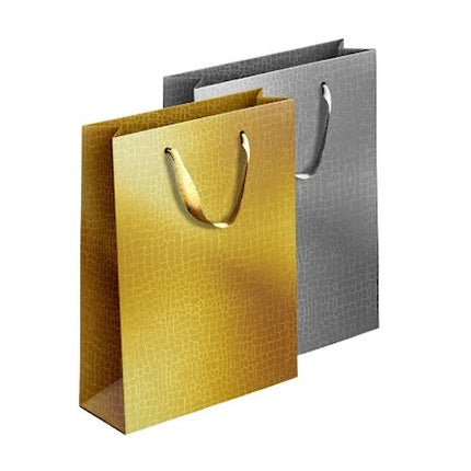 Gold/Silver Embossed Metallic Medium Gift Bag
