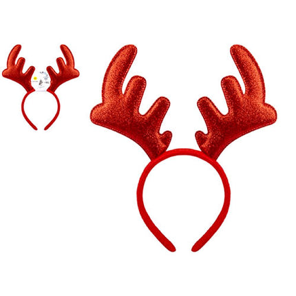 Christmas Red Sparkling Antlers Headband