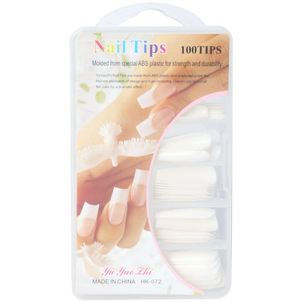 100 White False Nail Tips