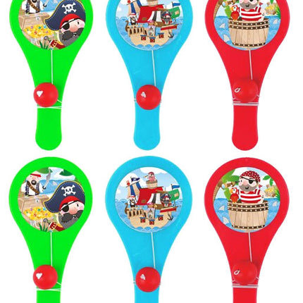 6 Pirate Plastic Paddle Bats