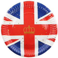 Union Jack 9'' Paper Plates 10 Pack