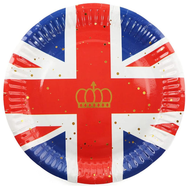 Union Jack 9'' Paper Plates 10 Pack