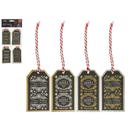 4 Christmas Printed Gift Tags