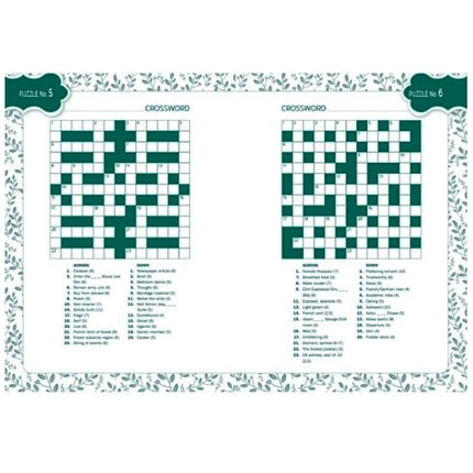 Pocket Sized Floral Crossword Book