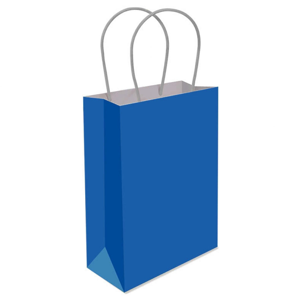 6 Royal Blue Paper Handle Bags