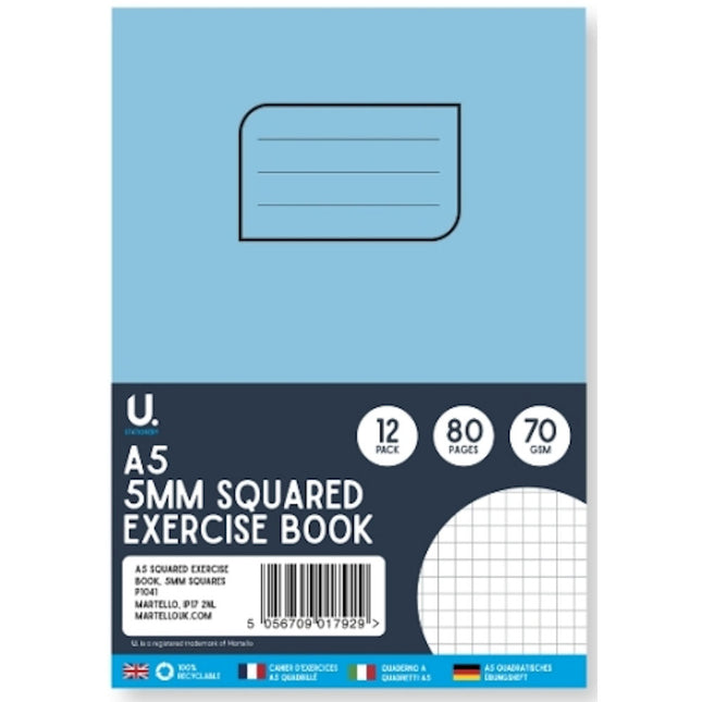 A5 Squared Exercise Book