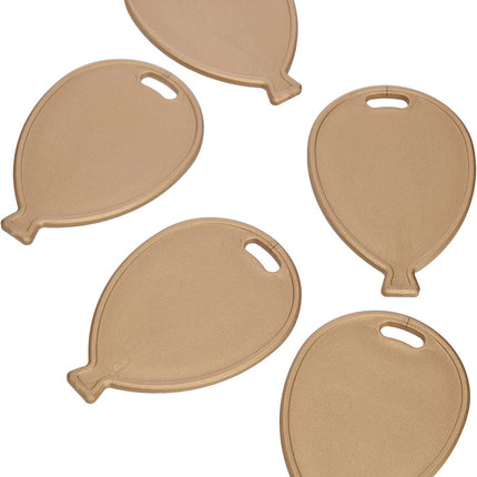 20 Gold Plastic Balloon Shaped Weights