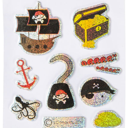 Pirate Metallic Shiny Sticker Sheet