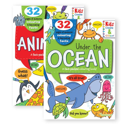 Animals/Ocean A4 Colouring Book