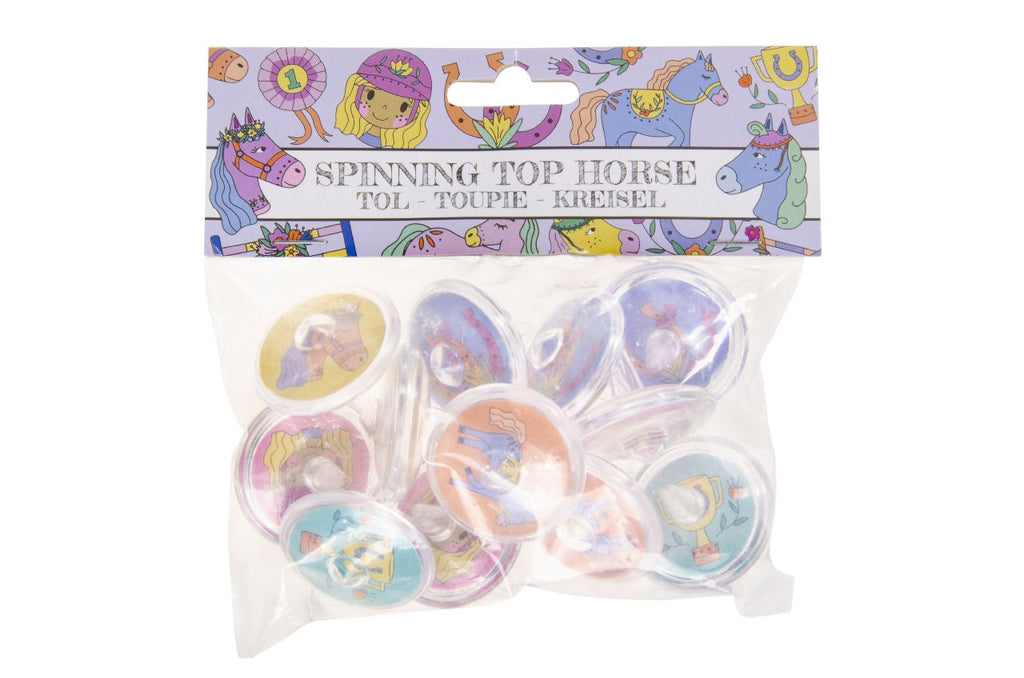12 Horse Spinning Tops