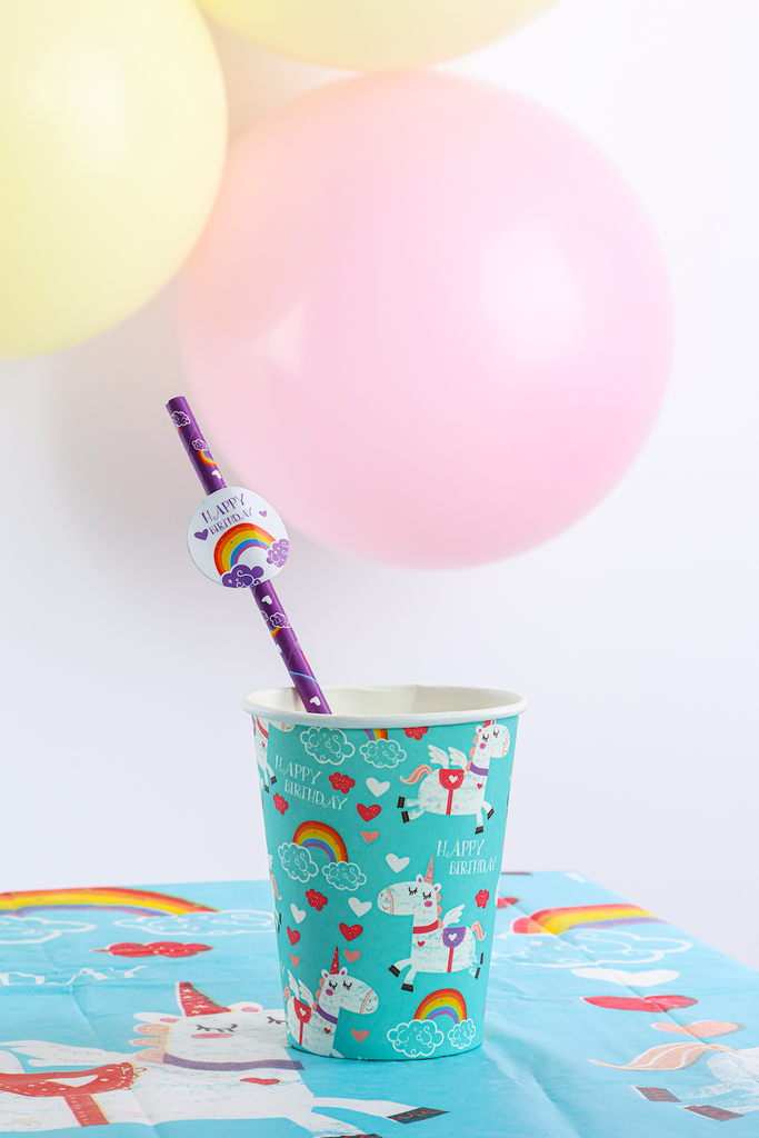 16 Unicorn Paper Party Cups