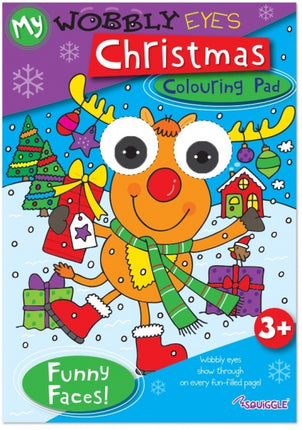 Christmas Wobbly Eyes Colouring Pad
