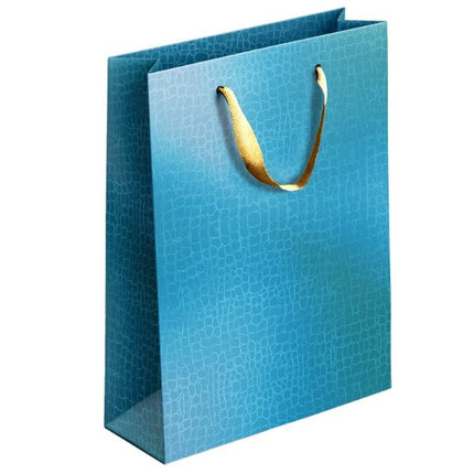 Coloured Embossed Metallic Medium Gift Bag