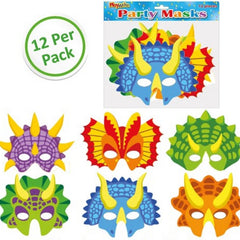 12 Cardboard Dinosaur Masks