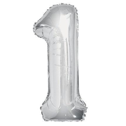 Giant Silver Number Balloons
