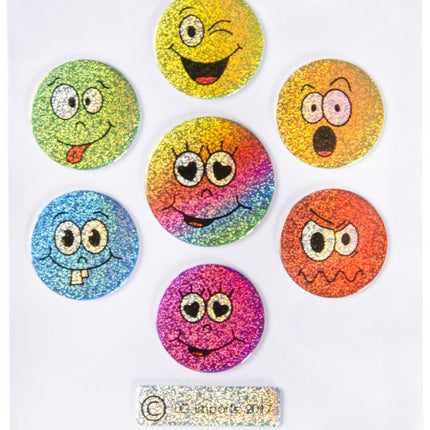 Emotions Metallic Shiny Sticker Sheet