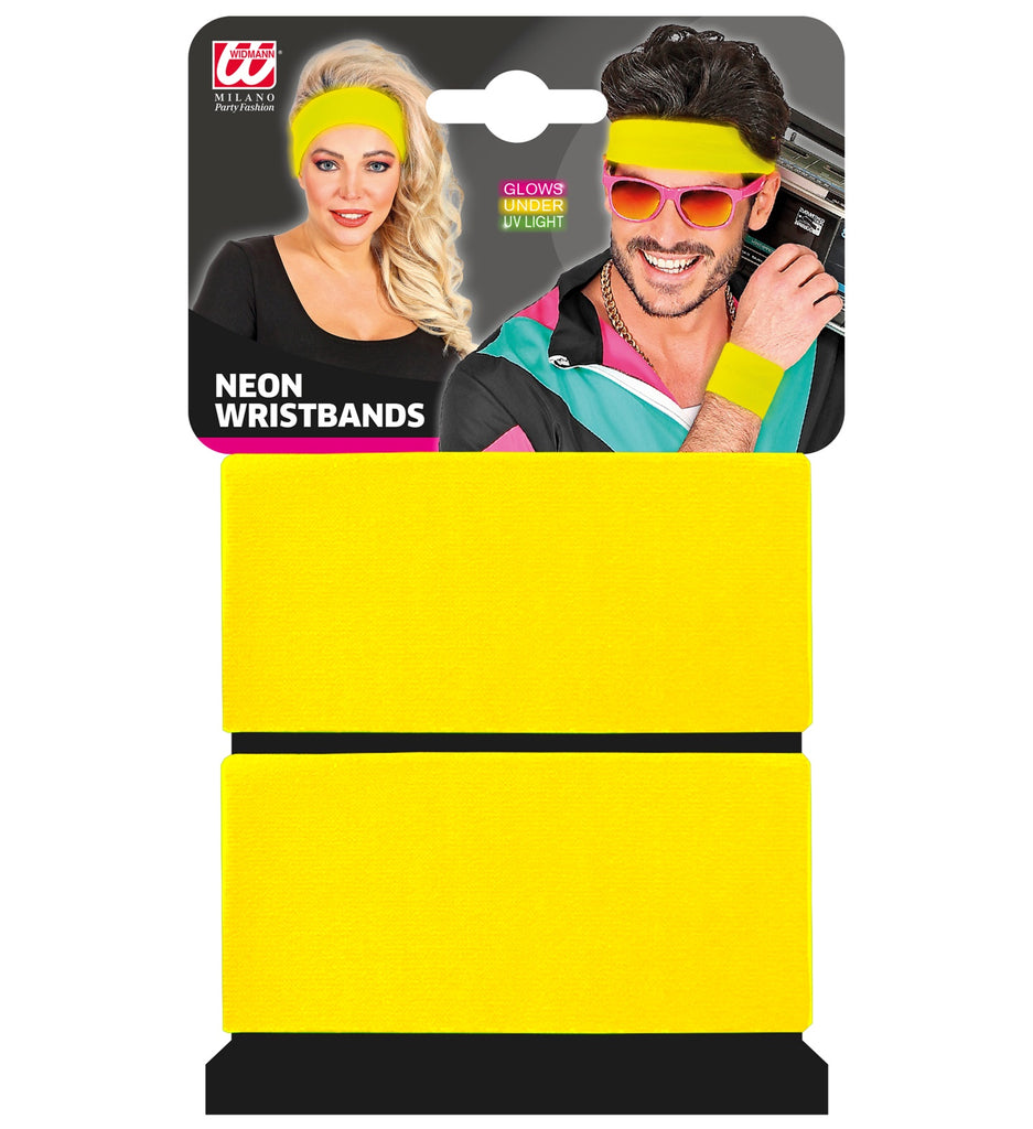 Pair of Neon Yellow Wristbands