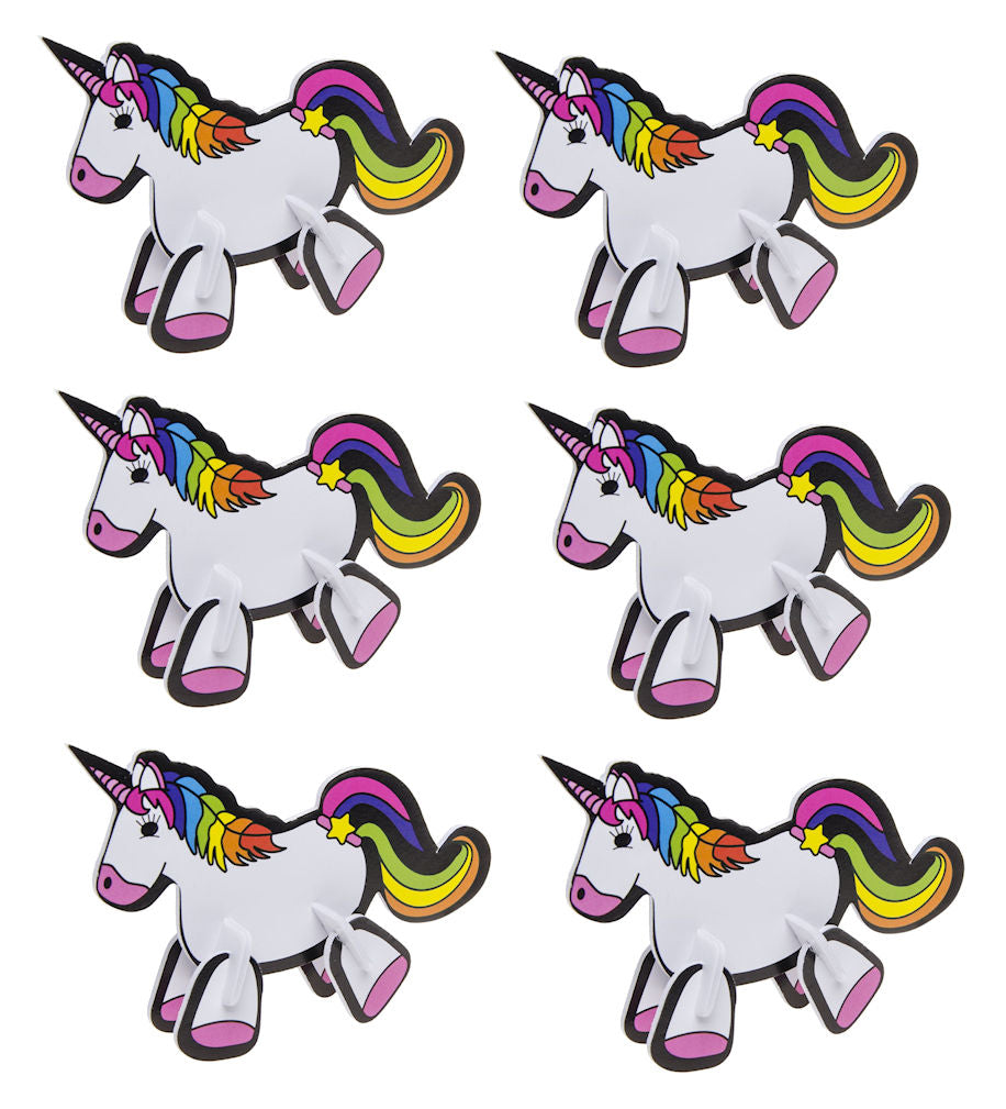 6 Unicorn 3D Puzzle Kits