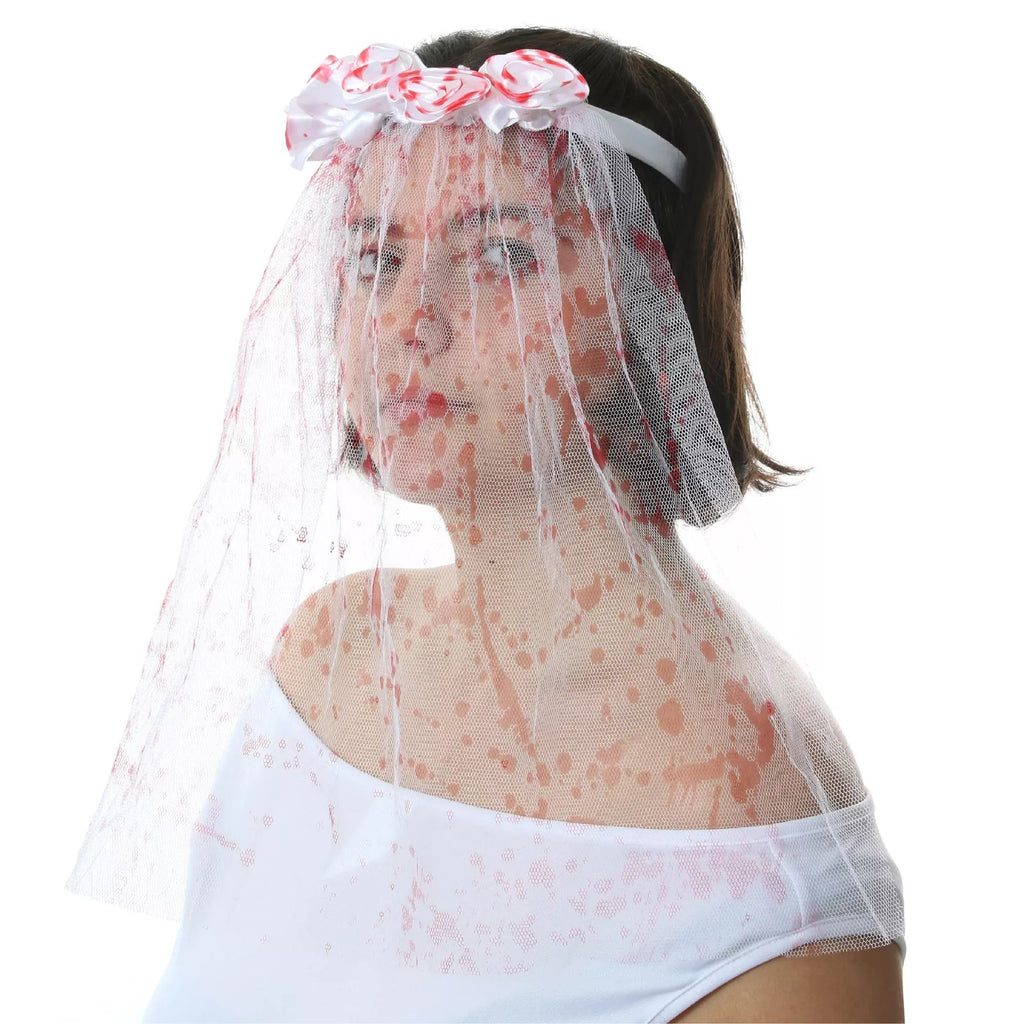 Adult Halloween Bloody Headband & Veil