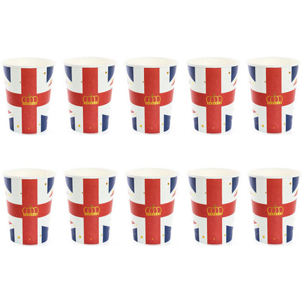 10 Union Jack Paper Cups