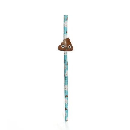 20 Emoji Poo Paper Straws