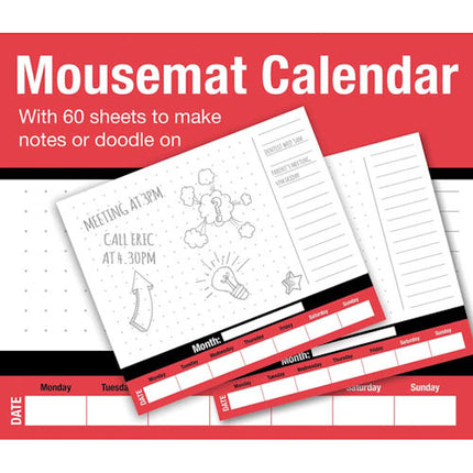 Mousemat Calender Doodle Pad