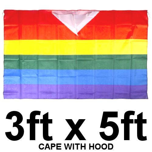 Rainbow Pride 90cm X 150cm Flag Cape & Hood