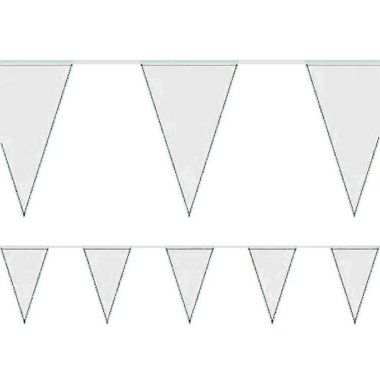 White 10m Triangle Bunting